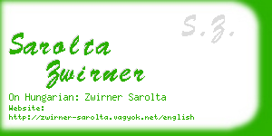 sarolta zwirner business card